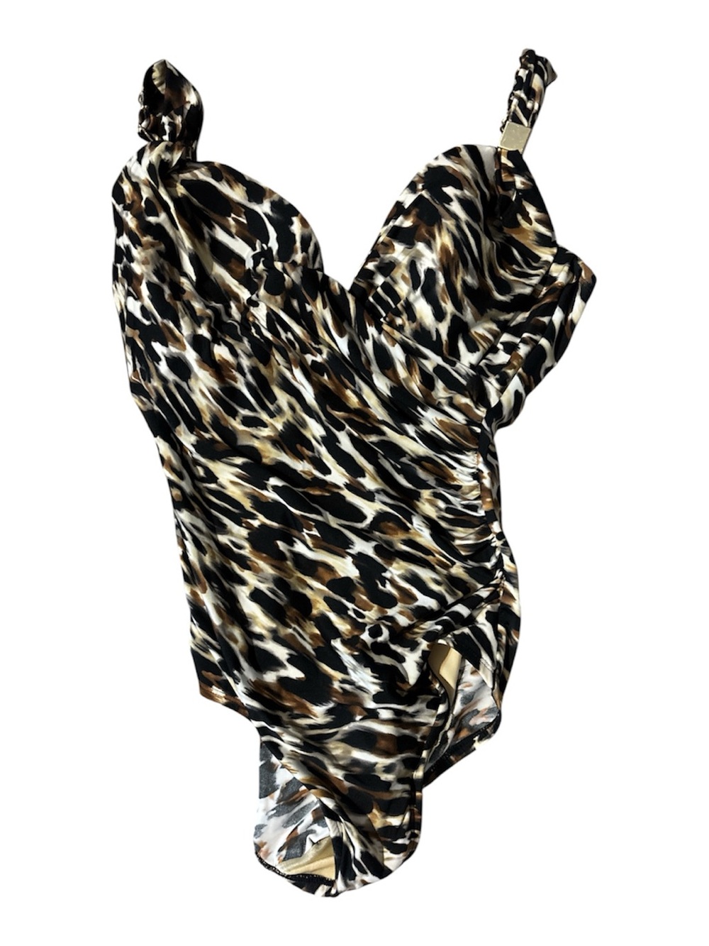 Miraclesuit Black and Cream Swimsuit Label Detail